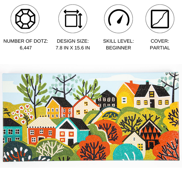 Dotz Diamond Dotz Decor Village Diamond Painting - 15.8" X 7.9"