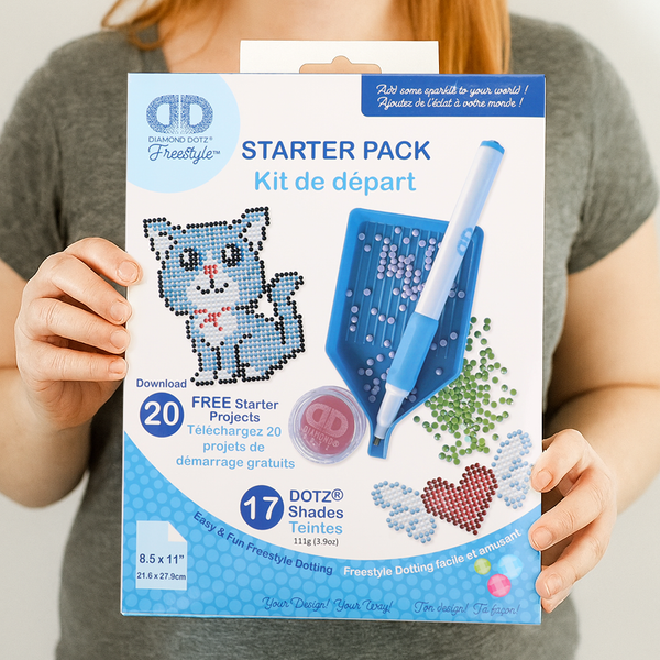 Dotz Diamond Dotz Designer Dotz Starter Kit - Complete Diamond Painting Tools And Accessories Set