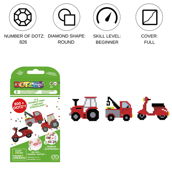 Dotz Diamond Dotz DOTZIES 3 STICKERS Multi Pack - Honk Honk