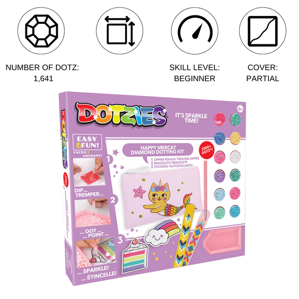 Dotz Diamond Dotz DOTZIES Activity Set Mercat Diamond Painting