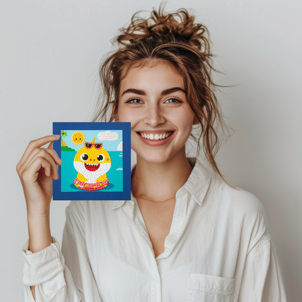 Dotz Diamond Dotz DOTZIES Baby Shark 2 Diamond Painting - 5.1" X 5.1"