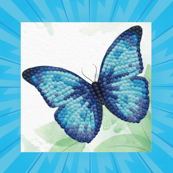 dotz Diamond Dotz DOTZIES Blue Butterfly Diamond Painting - 5.1" x 5.1"