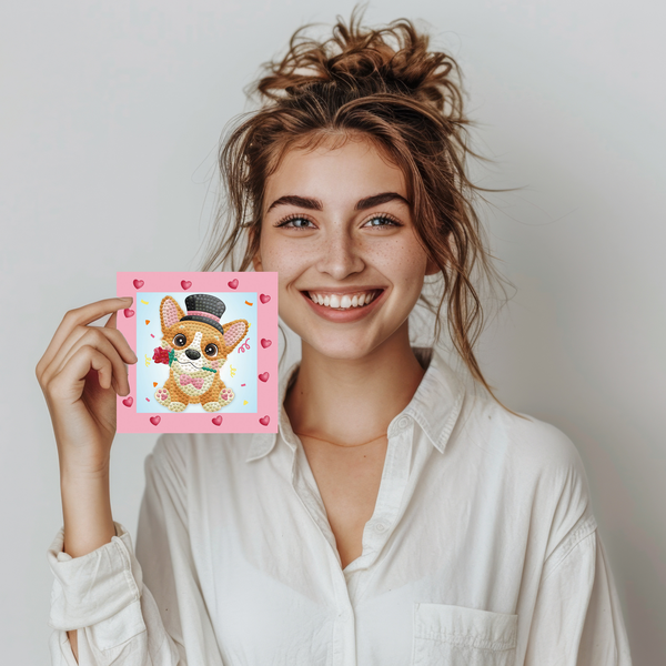 Dotz Diamond Dotz DOTZIES Corgi Diamond Painting - 5.1" X 5.1"