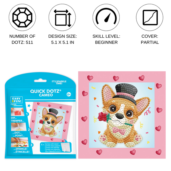 Dotz Diamond Dotz DOTZIES Corgi Diamond Painting - 5.1" X 5.1"