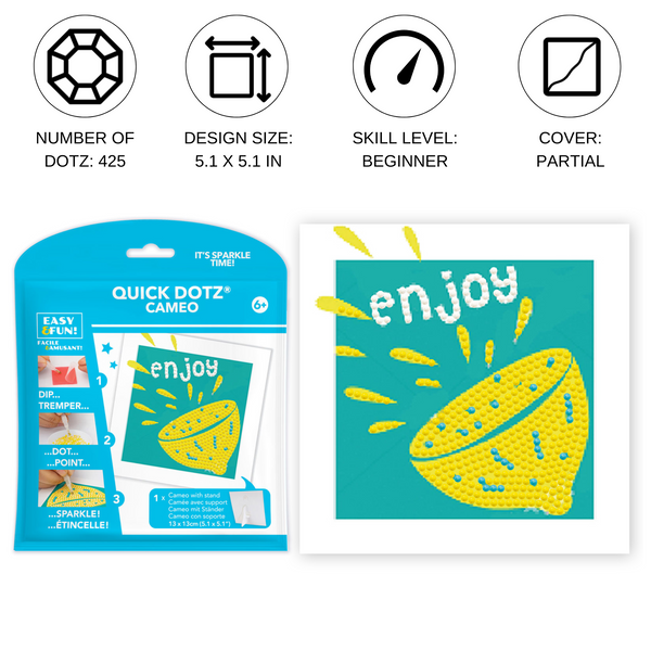 Dotz Diamond Dotz DOTZIES Enjoy Diamond Painting - 5.1" X 5.1"