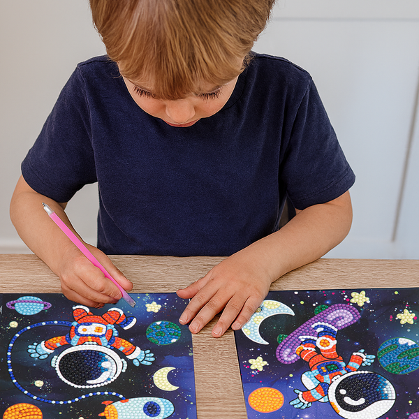 Dotz Diamond Dotz DOTZIES Fun In Space Diamond Painting - 5.9" X 5.9"