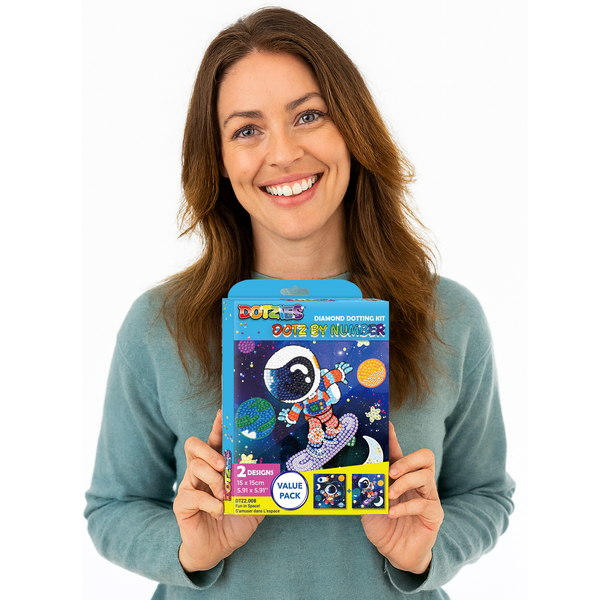 Dotz Diamond Dotz DOTZIES Fun In Space Diamond Painting - 5.9" X 5.9"