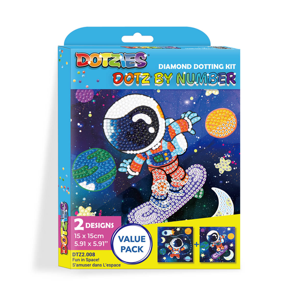 dotz Diamond Dotz DOTZIES Fun in Space Diamond Painting - 5.9" x 5.9"