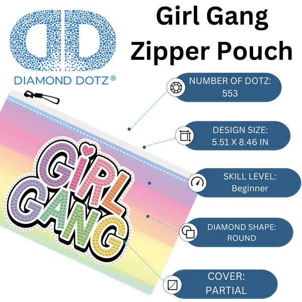 Dotz Diamond Dotz DOTZIES GIRL GANG Diamond Painting - 7.5" X 4.3"