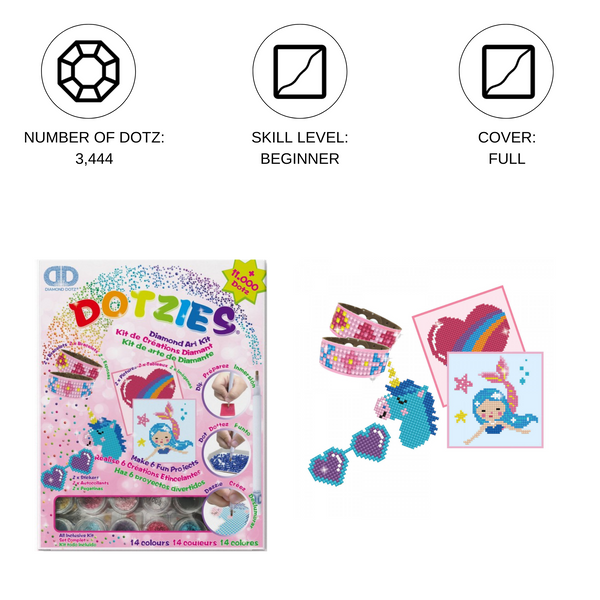 Dotz Diamond Dotz DOTZIES GIRL VARIETY KIT 6 Projects Diamond Painting