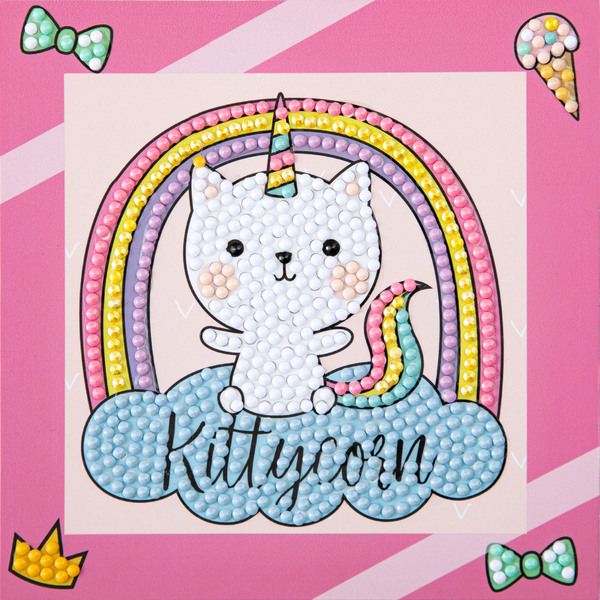 dotz Diamond Dotz DOTZIES Kittycorn Diamond Painting - 5.1" x 5.1"