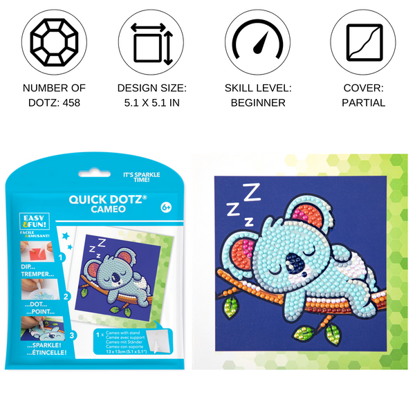 Dotz Diamond Dotz DOTZIES Koala Diamond Painting - 5.1" X 5.1"