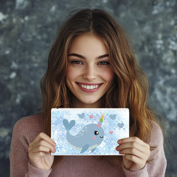 Dotz Diamond Dotz DOTZIES NARWHAL LOVE Diamond Painting - 7.5" X 4.3"