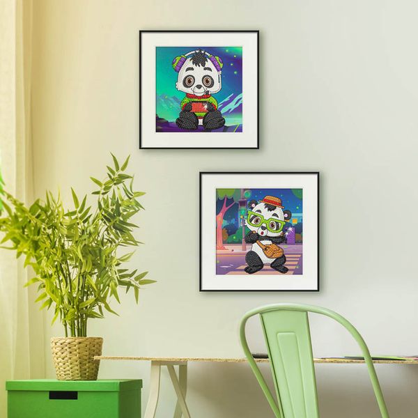 Dotz Diamond Dotz DOTZIES Panda Time Diamond Painting - 5.9" X 5.9"