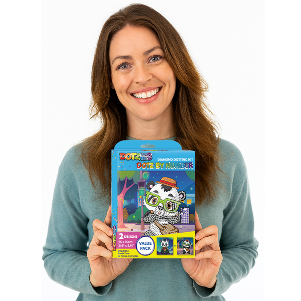 Dotz Diamond Dotz DOTZIES Panda Time Diamond Painting - 5.9" X 5.9"