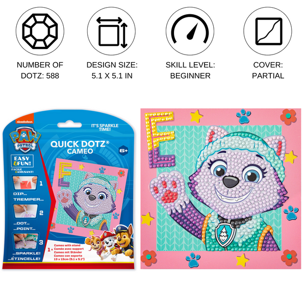 Dotz Diamond Dotz DOTZIES PAW PATROL Everest Diamond Painting - 5.1" X 5.1"