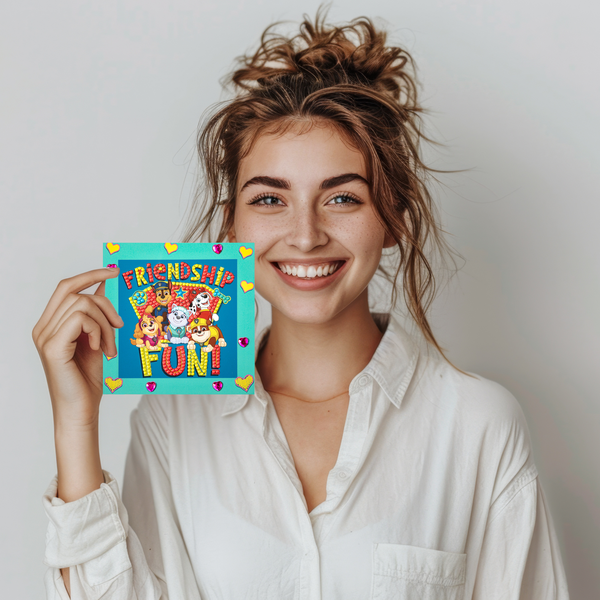 Dotz Diamond Dotz DOTZIES PAW PATROL Friendship FUN Diamond Painting - 5.1" X 5.1"