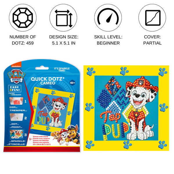 Dotz Diamond Dotz DOTZIES PAW PATROL Top Pup Diamond Painting - 5.1" X 5.1"