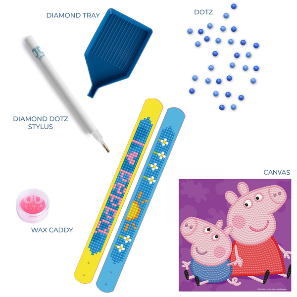 Dotz Diamond Dotz DOTZIES Peppa Pig Activity Set Diamond Painting