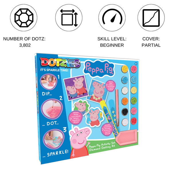 Dotz Diamond Dotz DOTZIES Peppa Pig Activity Set Diamond Painting