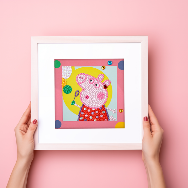 Dotz Diamond Dotz DOTZIES Peppa Pig Happy Days Diamond Painting - 5.1" X 5.1"