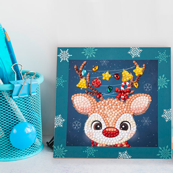 Dotz Diamond Dotz DOTZIES Reindeer Diamond Painting - 5.1" X 5.1"
