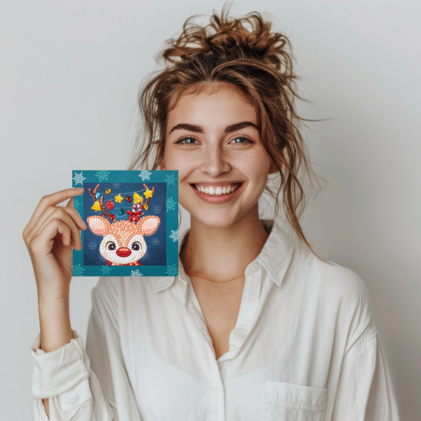 Dotz Diamond Dotz DOTZIES Reindeer Diamond Painting - 5.1" X 5.1"