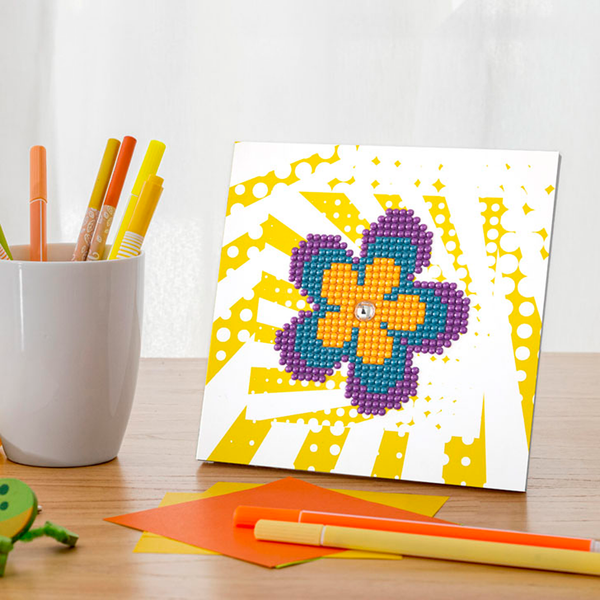 Dotz Diamond Dotz DOTZIES Retro Flower Diamond Painting - 5.1" X 5.1"