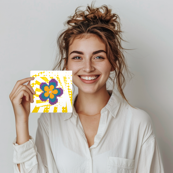 Dotz Diamond Dotz DOTZIES Retro Flower Diamond Painting - 5.1" X 5.1"