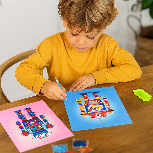 Dotz Diamond Dotz DOTZIES Robot Games 1 Diamond Painting - 5.9" X 7.8"