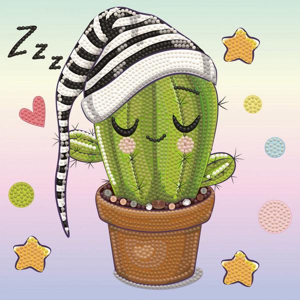 Dotz Diamond Dotz DOTZIES Sleepy Cactus Diamond Painting - 9.1" X 9.1"