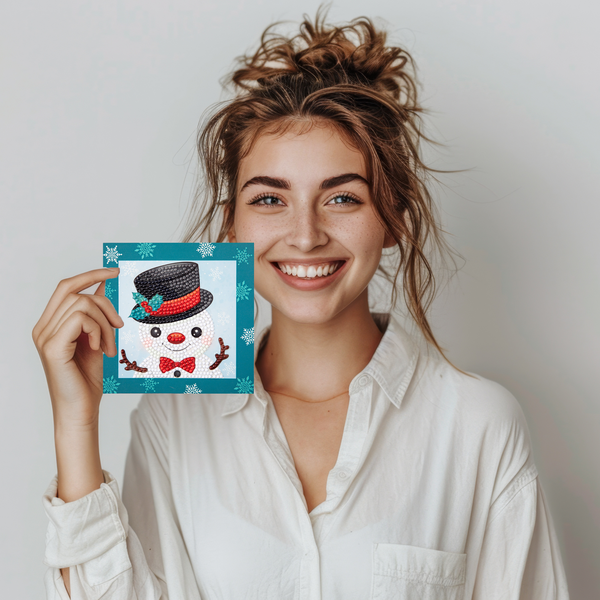 Dotz Diamond Dotz DOTZIES Snowman Diamond Painting - 5.1" X 5.1"