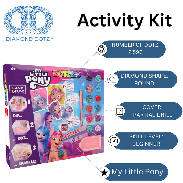 Dotz Diamond Dotz DOTZIES Sparkle On Activity Set 6 Projects Diamond Painting
