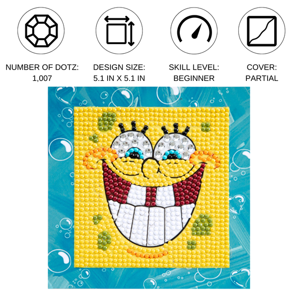 Dotz Diamond Dotz DOTZIES SpongeBob Smile Diamond Painting - 5.1" X 5.1"