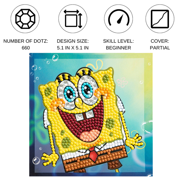 Dotz Diamond Dotz DOTZIES SpongeBob Surprise Diamond Painting - 5.1" X 5.1"