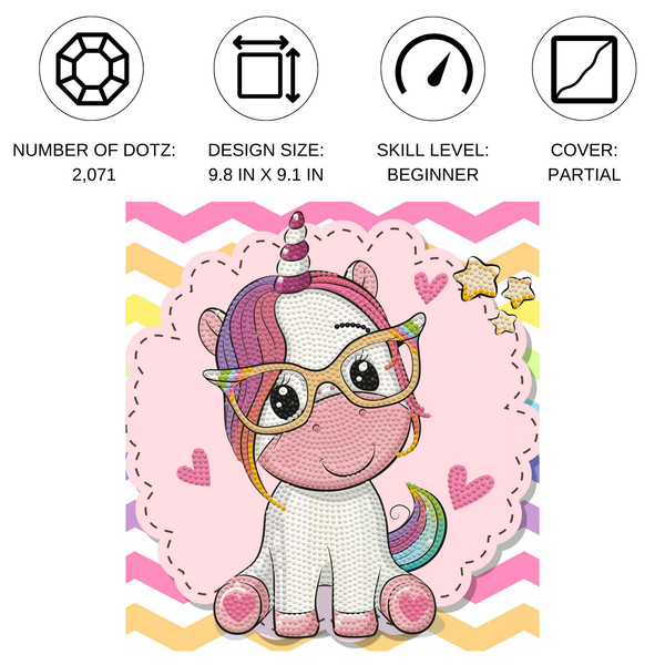 Dotz Diamond Dotz DOTZIES Sweet Studycorn Diamond Painting - 9.1" X 9.8"