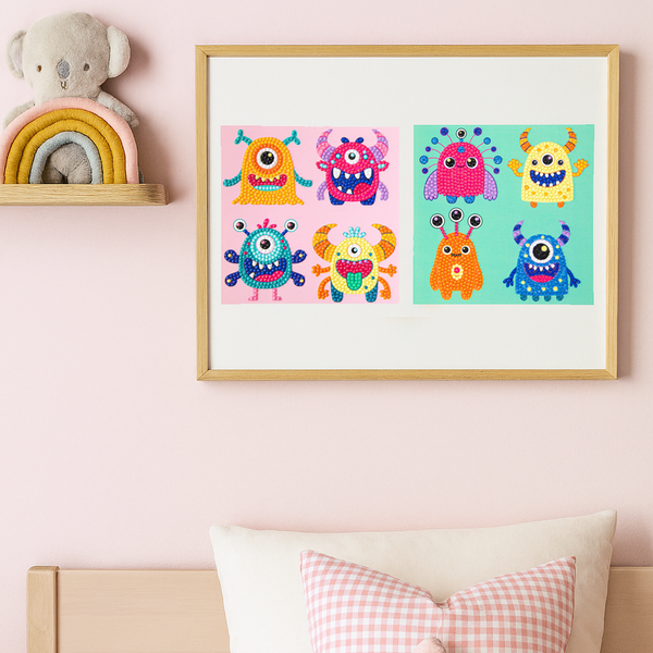 Dotz Diamond Dotz DOTZIES Tiny Monsters 2 Diamond Painting - 5.9" X 5.9"