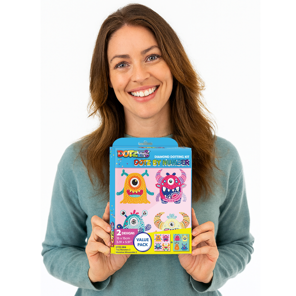 Dotz Diamond Dotz DOTZIES Tiny Monsters 2 Diamond Painting - 5.9" X 5.9"