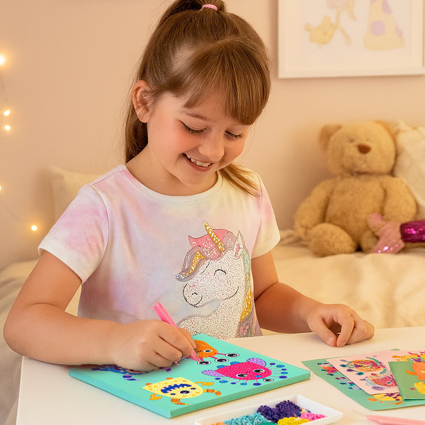 Dotz Diamond Dotz DOTZIES Tiny Monsters 2 Diamond Painting - 5.9" X 5.9"