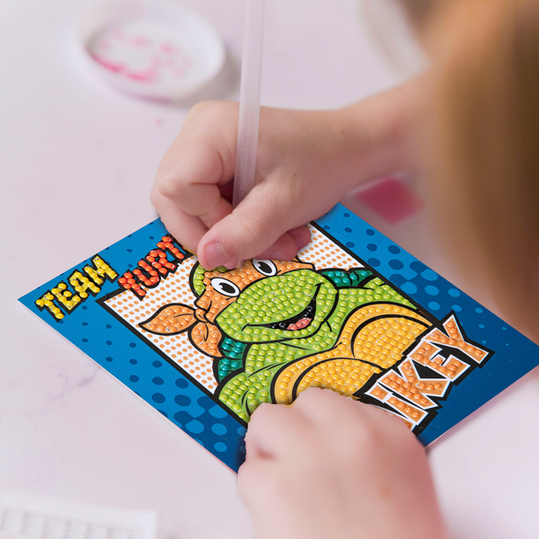 Dotz Diamond Dotz DOTZIES TMNT Mikey Diamond Painting - 5.1" X 5.1"