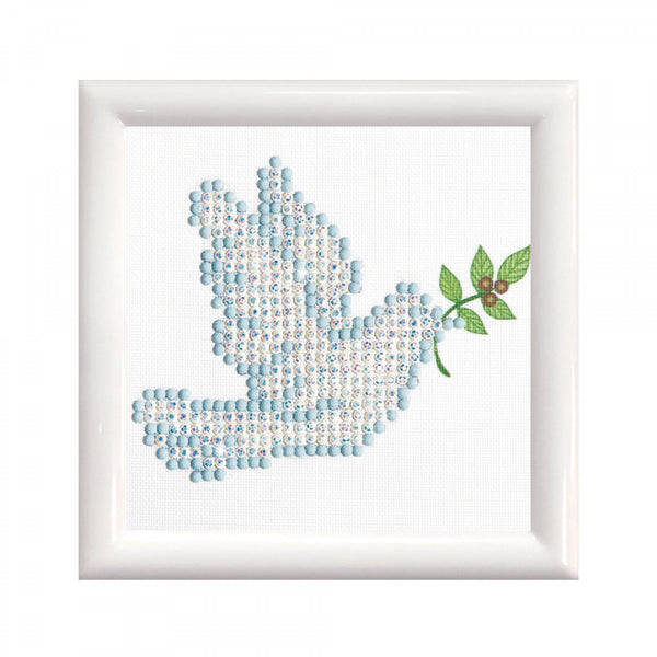 dotz Diamond Dotz Dove of Peace with Frame - 4.0" x 4.0"