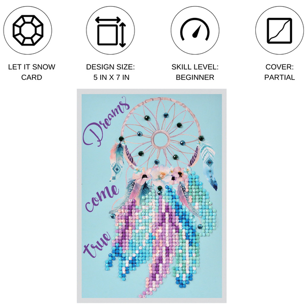 Dotz Diamond Dotz Dreams Come True Greeting Card - 5.0" X 7.0"