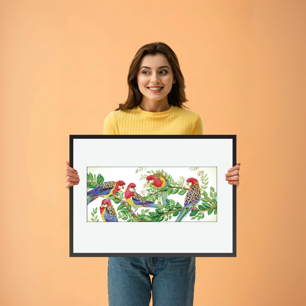 Dotz Diamond Dotz Eastern Rosella Gathering - 14.6" X 34.3"