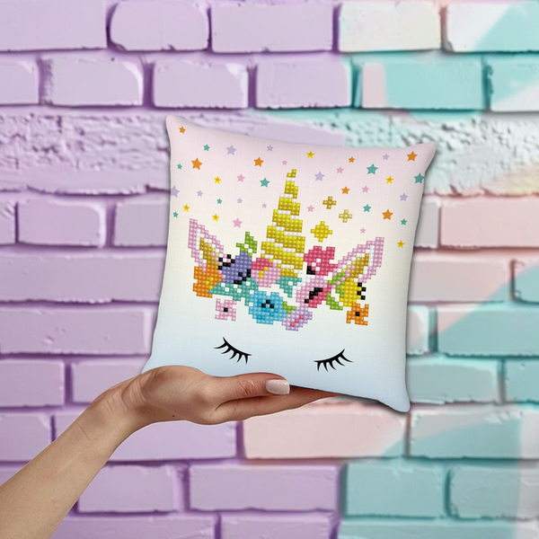 Dotz Diamond Dotz Flower Crown Mini Pillow - 7.1" X 7.1"