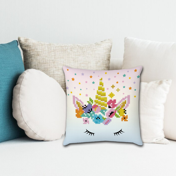 Dotz Diamond Dotz Flower Crown Mini Pillow - 7.1" X 7.1"