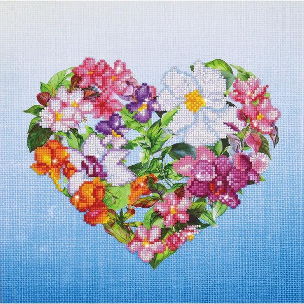 dotz Diamond Dotz Flower Heart with Frame - 14.6" x 14.6"
