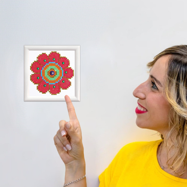 Dotz Diamond Dotz Flower Power With Frame - 4.0" X 4.0"