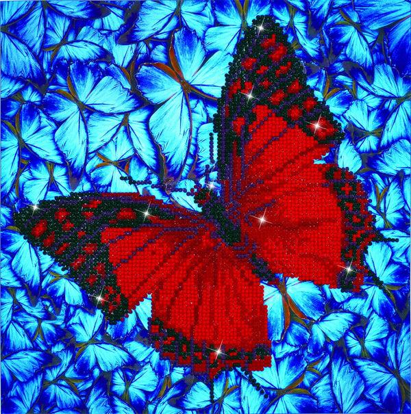 dotz Diamond Dotz Flutter by Red with Frame - 12.0" x 12.0"