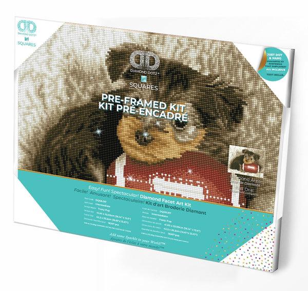dotz Diamond Dotz Footy Pup Pre-Framed Kit - 16.1" x 12.6"