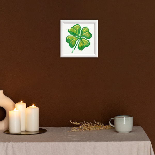 Dotz Diamond Dotz Four Leaf Clover With Frame - 4.0" X 4.0"